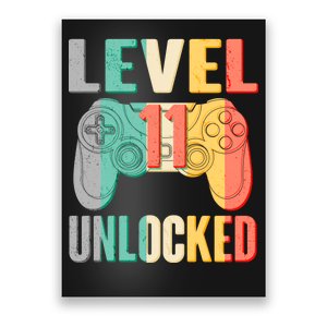 Level 11 Unlocked 11th Birthday Poster