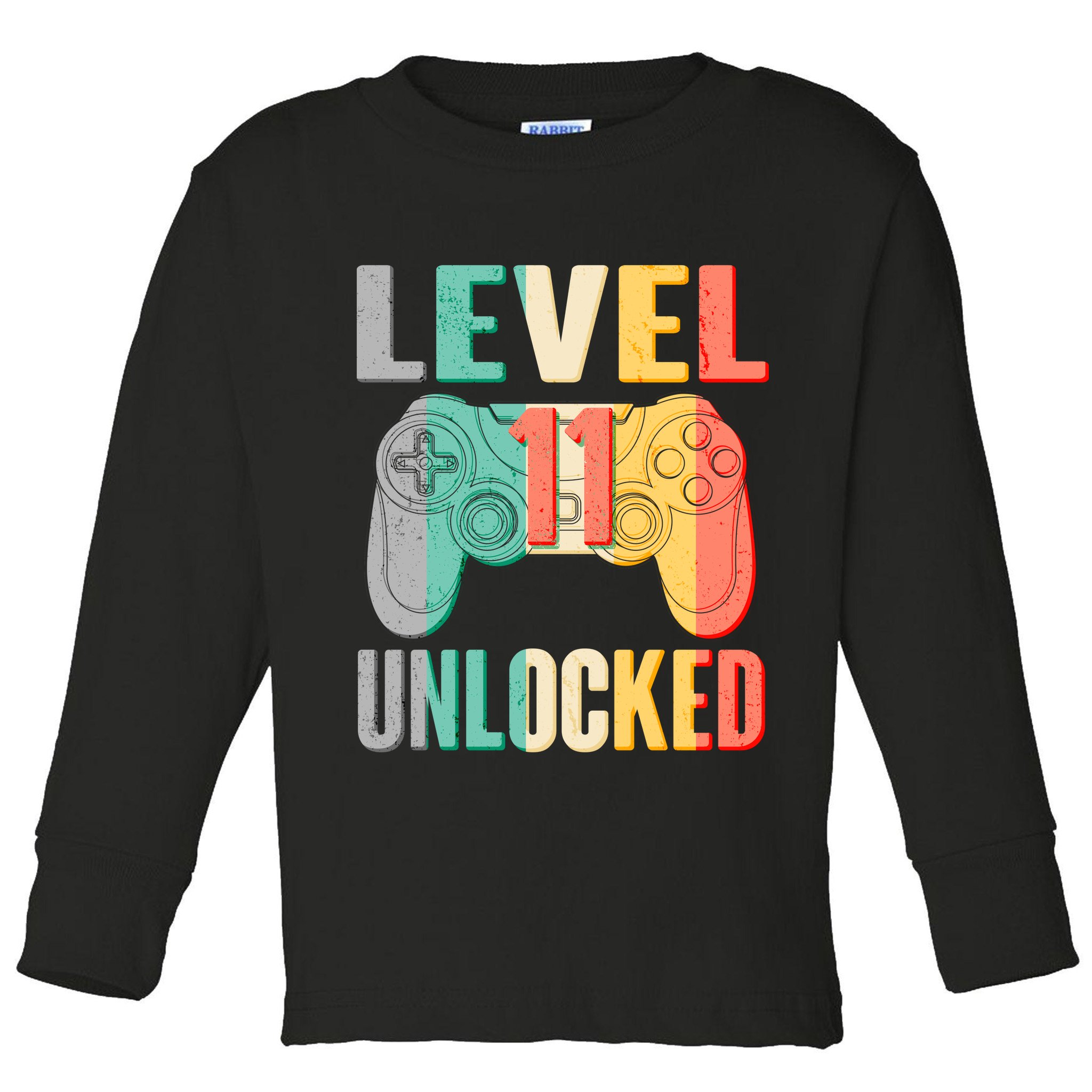 Level 11 Unlocked 11th Birthday Toddler Long Sleeve Shirt