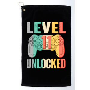 Level 11 Unlocked 11th Birthday Platinum Collection Golf Towel