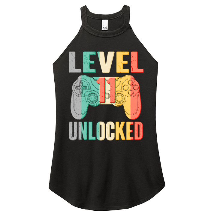 Level 11 Unlocked 11th Birthday Women's Perfect Tri Rocker Tank