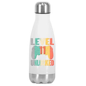 Level 11 Unlocked 11th Birthday Stainless Steel Insulated Water Bottle