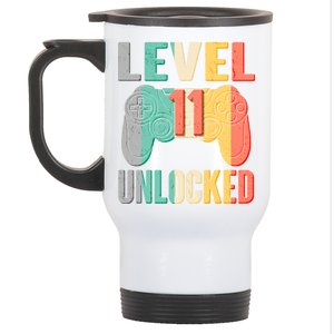 Level 11 Unlocked 11th Birthday Stainless Steel Travel Mug