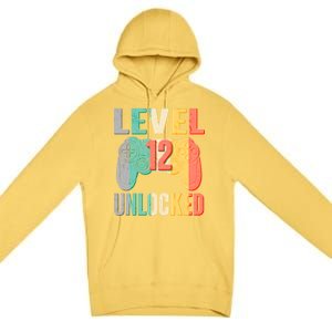 Level 12 Unlocked Twelve Years Old  Premium Pullover Hoodie