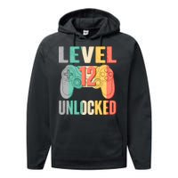 Level 12 Unlocked Twelve Years Old  Performance Fleece Hoodie