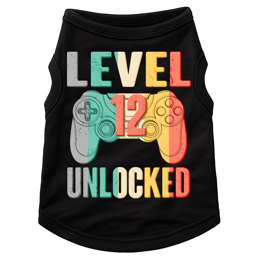 Level 12 Unlocked Twelve Years Old  Doggie Tank