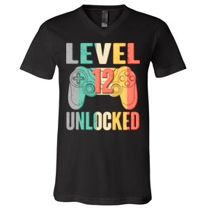 Level 12 Unlocked Twelve Years Old  V-Neck T-Shirt