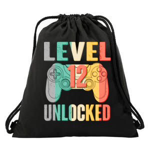 Level 12 Unlocked Twelve Years Old  Drawstring Bag