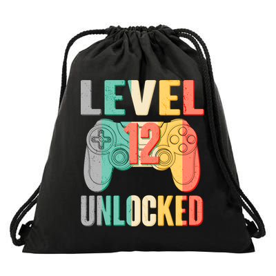 Level 12 Unlocked Twelve Years Old  Drawstring Bag