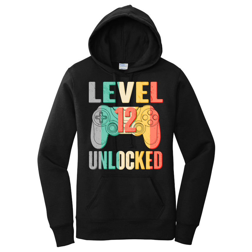 Level 12 Unlocked Twelve Years Old  Women's Pullover Hoodie