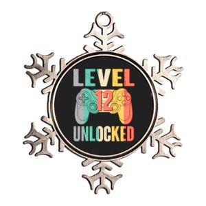 Level 12 Unlocked Twelve Years Old  Metallic Star Ornament