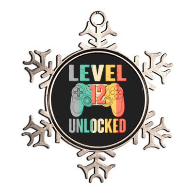 Level 12 Unlocked Twelve Years Old  Metallic Star Ornament