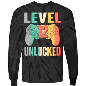 Level 12 Unlocked Twelve Years Old  Tie-Dye Long Sleeve Shirt