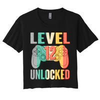 Level 12 Unlocked Twelve Years Old  Women's Crop Top Tee