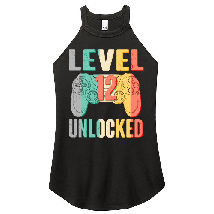 Level 12 Unlocked Twelve Years Old  Women's Perfect Tri Rocker Tank