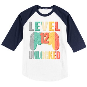 Level 12 Unlocked Twelve Years Old  Baseball Sleeve Shirt