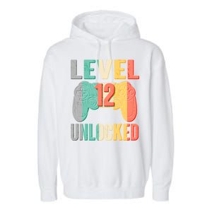 Level 12 Unlocked Twelve Years Old  Garment-Dyed Fleece Hoodie