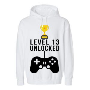 Level 13 Unlocked Official Teenager Garment-Dyed Fleece Hoodie