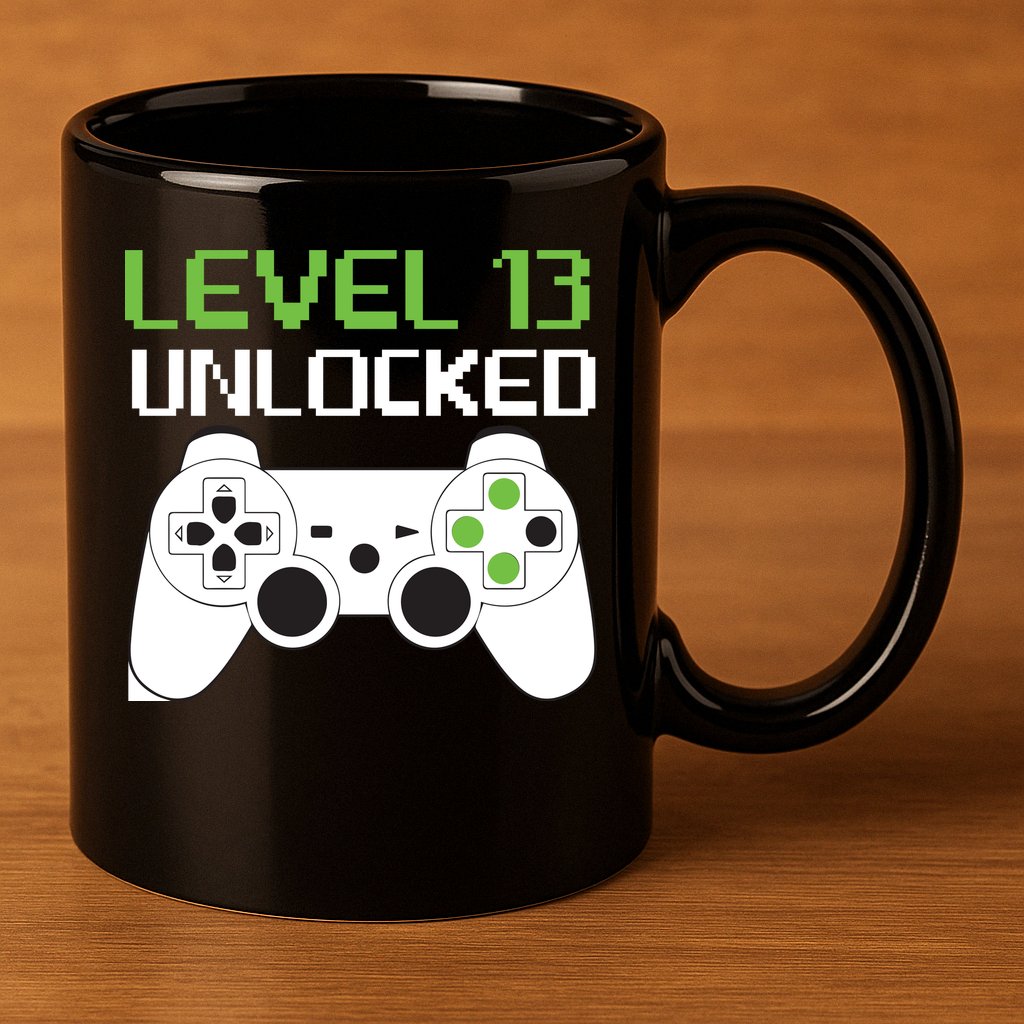 Level 13 Unlocked Teenager 11oz C Handle Ceramic Mug