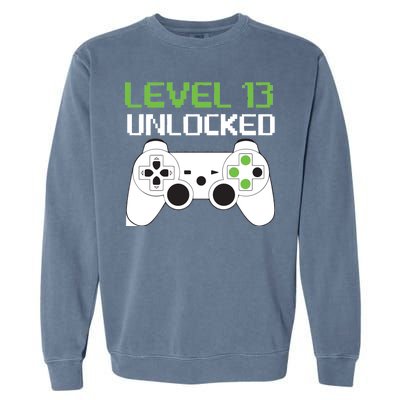 Level 13 Unlocked Teenager Garment-Dyed Sweatshirt