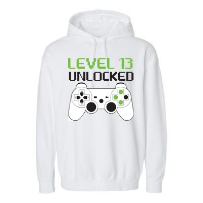 Level 13 Unlocked Teenager Garment-Dyed Fleece Hoodie