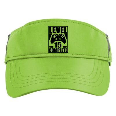 Level 15 Complete Video Gamer 15th Birthday Adult Drive Performance Visor