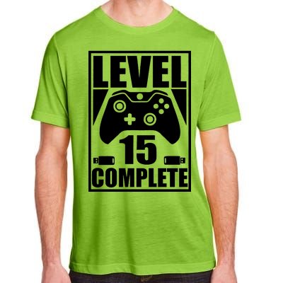 Level 15 Complete Video Gamer 15th Birthday Adult ChromaSoft Performance T-Shirt