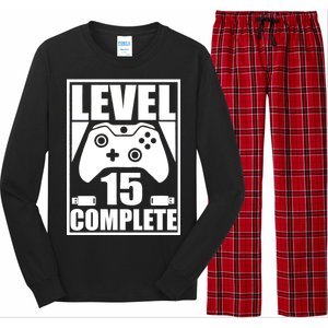 Level 15 Complete Video Gamer 15th Birthday Long Sleeve Pajama Set