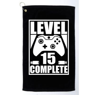 Level 15 Complete Video Gamer 15th Birthday Golf Towel