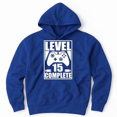 Level 15 Complete Video Gamer 15th Birthday Hoodie