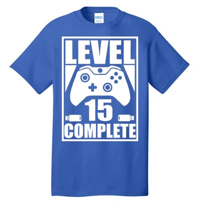 Level 15 Complete Video Gamer 15th Birthday Tall T-Shirt