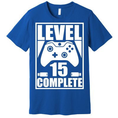 Level 15 Complete Video Gamer 15th Birthday Premium T-Shirt