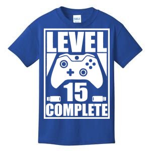 Level 15 Complete Video Gamer 15th Birthday Kids T-Shirt