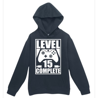 Level 15 Complete Video Gamer 15th Birthday Urban Pullover Hoodie