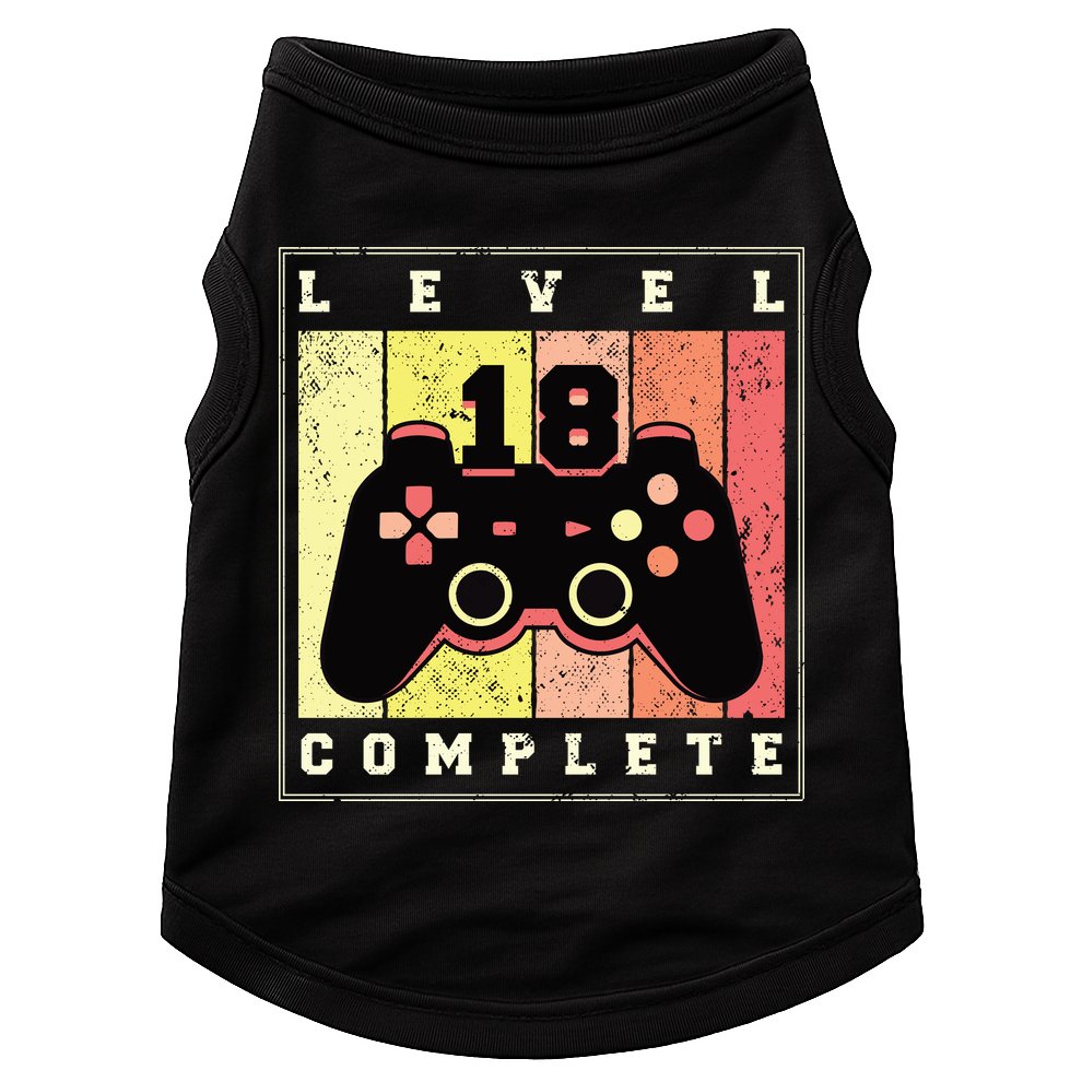 Level 18 Complete Gaming 18th Birthday Doggie Tank