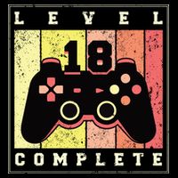 Level 18 Complete Gaming 18th Birthday Cooling Performance Crew T-Shirt