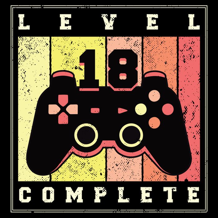 Level 18 Complete Gaming 18th Birthday Cooling Performance Crew T-Shirt