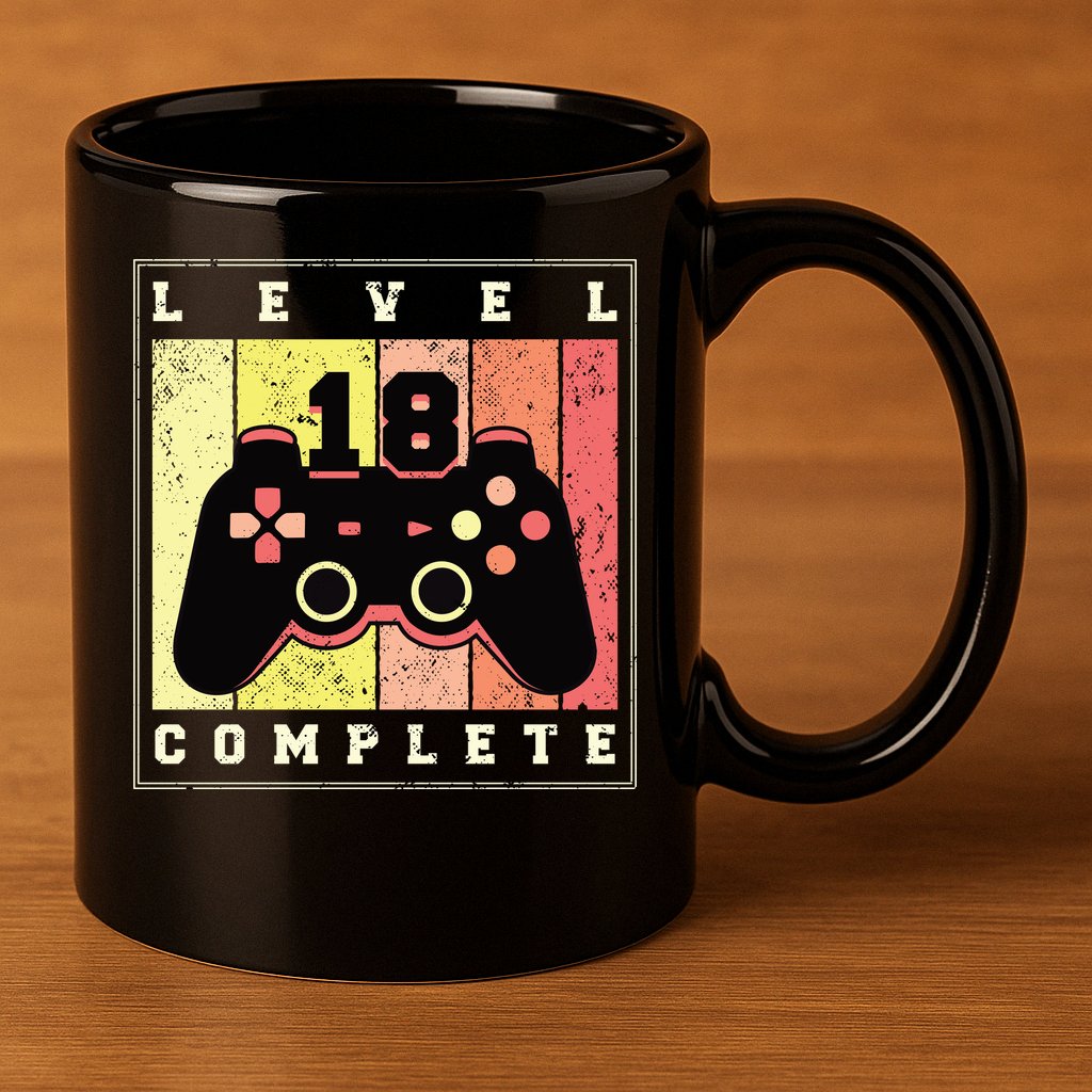 Level 18 Complete Gaming 18th Birthday 11oz C Handle Ceramic Mug