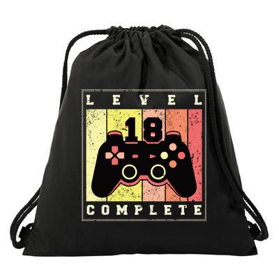 Level 18 Complete Gaming 18th Birthday Drawstring Bag