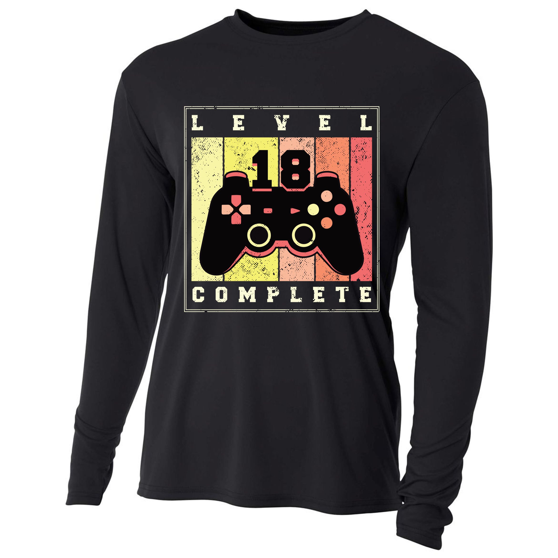 Level 18 Complete Gaming 18th Birthday Cooling Performance Long Sleeve Crew