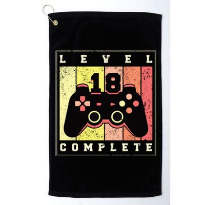 Level 18 Complete Gaming 18th Birthday Platinum Collection Golf Towel