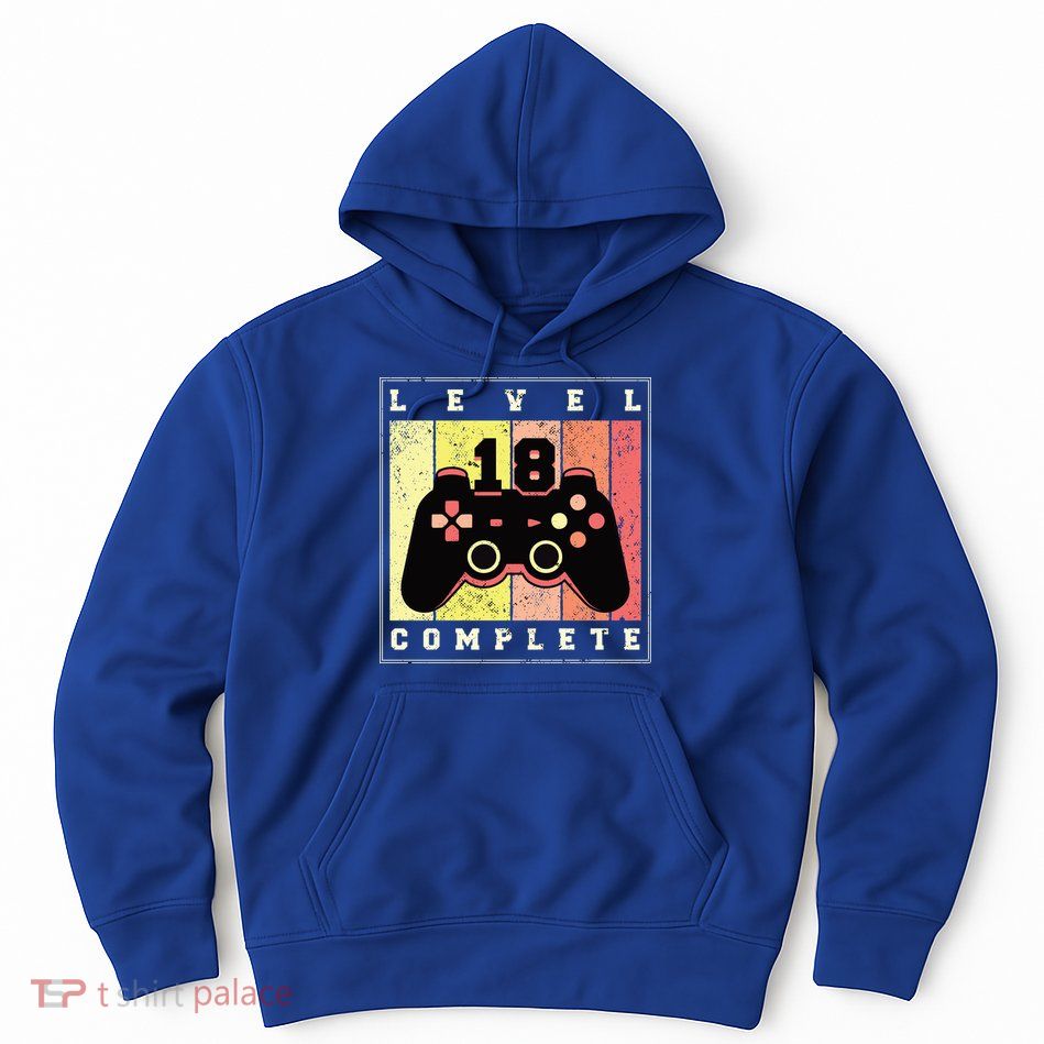 Level 18 Complete Gaming 18th Birthday Hoodie