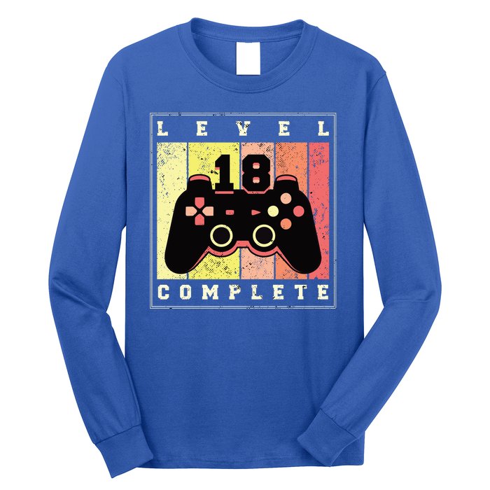 Level 18 Complete Gaming 18th Birthday Long Sleeve Shirt