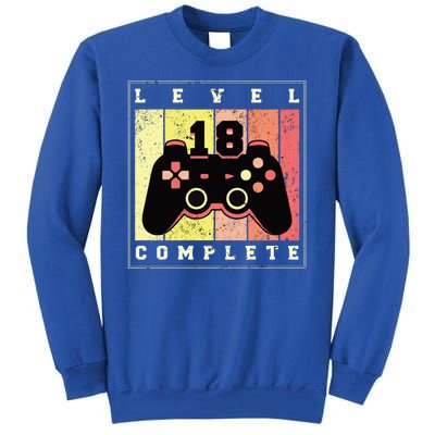 Level 18 Complete Gaming 18th Birthday Sweatshirt