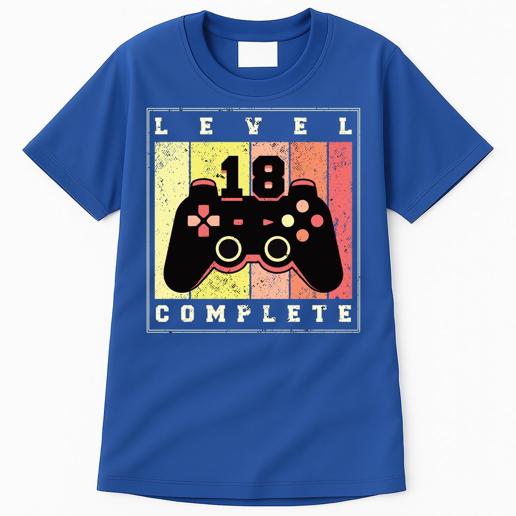 Level 18 Complete Gaming 18th Birthday Tall T-Shirt