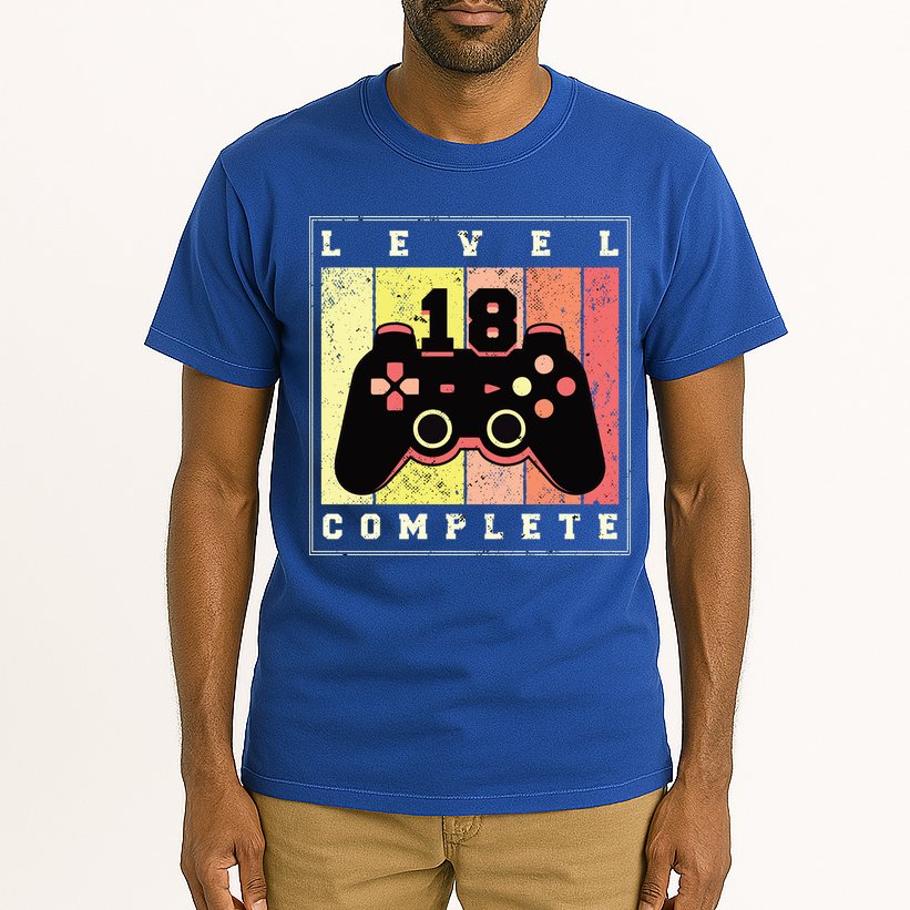 Level 18 Complete Gaming 18th Birthday Tall T-Shirt