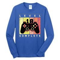 Level 18 Complete Gaming 18th Birthday Tall Long Sleeve T-Shirt