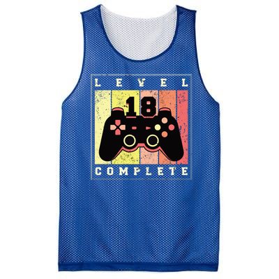 Level 18 Complete Gaming 18th Birthday Mesh Reversible Basketball Jersey Tank