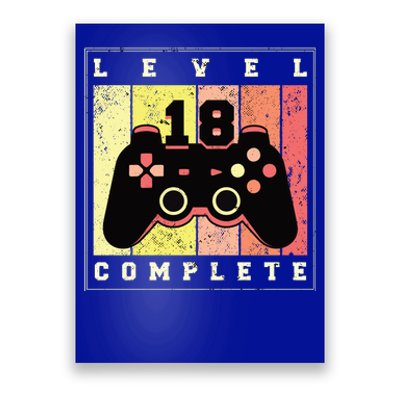 Level 18 Complete Gaming 18th Birthday Poster