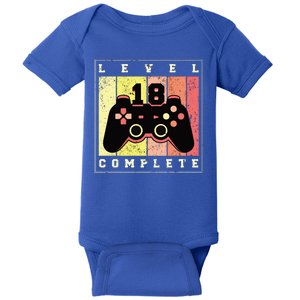 Level 18 Complete Gaming 18th Birthday Baby Bodysuit