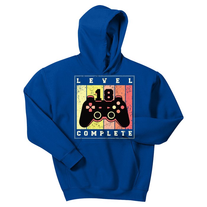 Level 18 Complete Gaming 18th Birthday Kids Hoodie